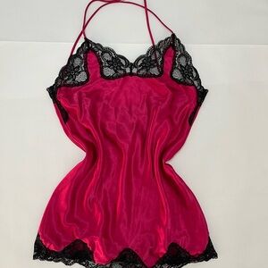 Vintage Versailles Pink Lace Trim Chemise